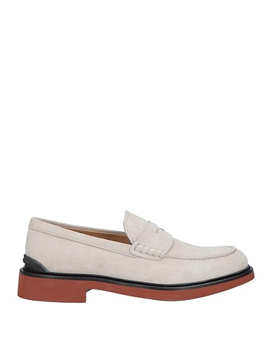 TOD'S Mokassins Hellgrau Leder