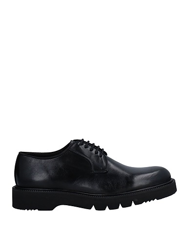 EXTON Laced shoes Black Leather