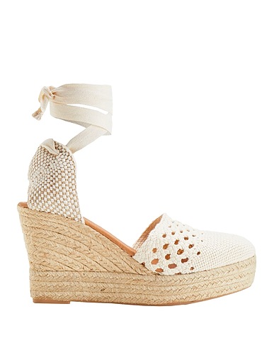 8 by YOOX Espadrillas ORGANIC COTTON WEDGE ESPADRILLES
 Avorio 75% Cotone, 25% Poliestere