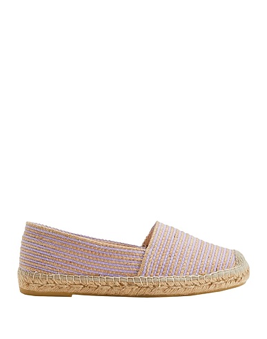 8 by YOOX Espadrilles STRIPED  ESPADRILLES
 Lilac Textile fibers