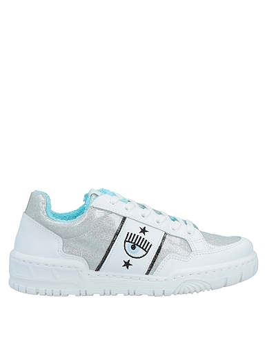 CHIARA FERRAGNI Sneakers White Textile fibers, Soft Leather, PVC - Polyvinyl chloride