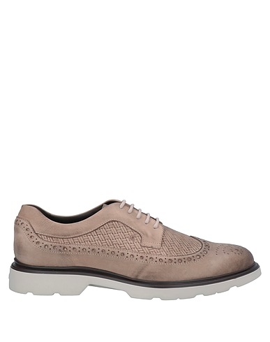 HOGAN Laced shoes Taupe Soft Leather