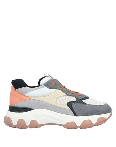 HOGAN Sneakers Ivory Leather, Textile fibres