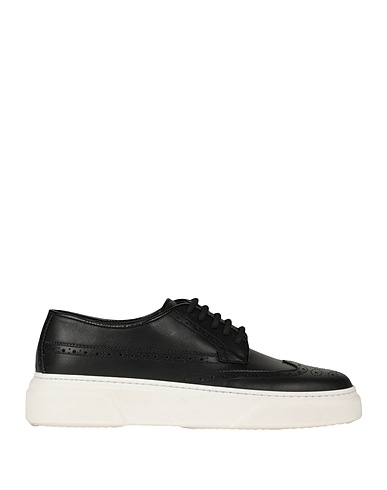 TESTONI Laced shoes Black Soft Leather