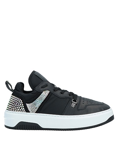 FABI Sneakers Black Leather, Textile fibres