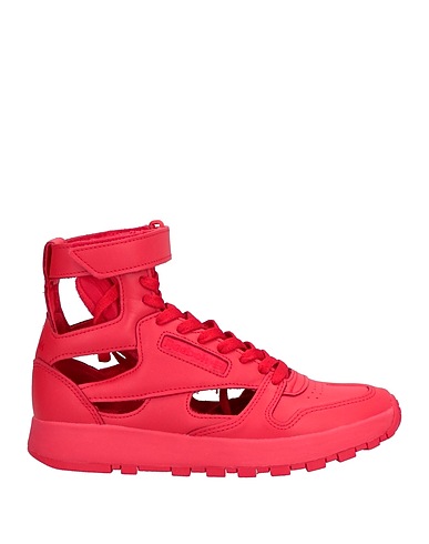 MAISON MARGIELA x REEBOK Sneakers Red Soft Leather, Textile fibres