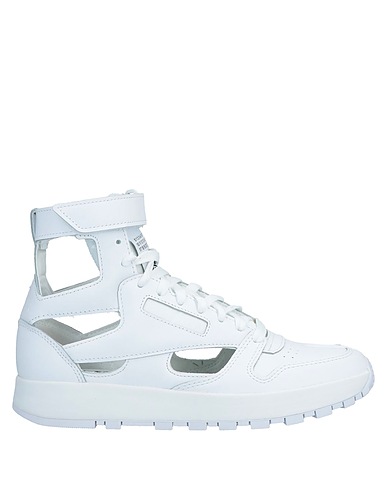MAISON MARGIELA x REEBOK Sneakers Bianco Pelle, Fibre tessili