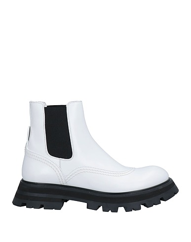 MCQUEEN Stivaletti Bianco Pelle