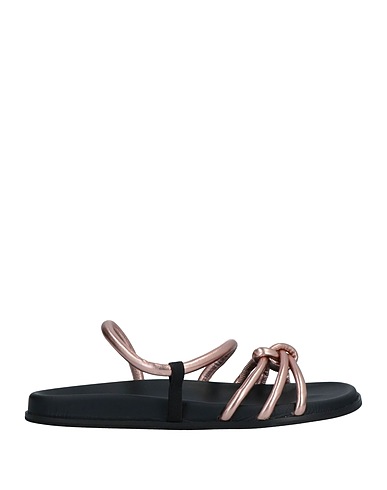 JANET & JANET Sandals Rose gold Textile fibres