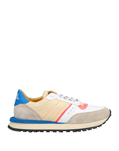 HIDNANDER Sneakers White Soft Leather, Textile fibers