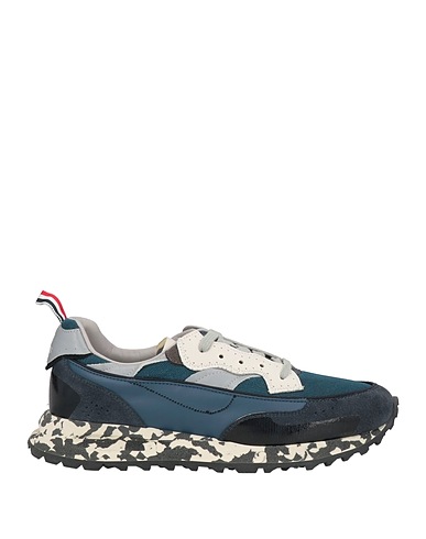 HIDNANDER Sneakers Navy blue Leather, Textile fibres