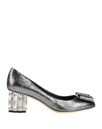 FERRAGAMO Court Silver Leather