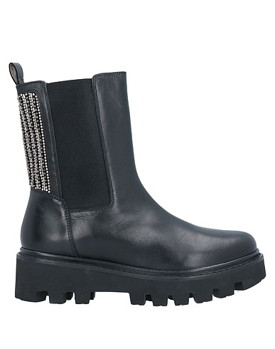 CORAL BLUE Ankle boot Black Soft Leather