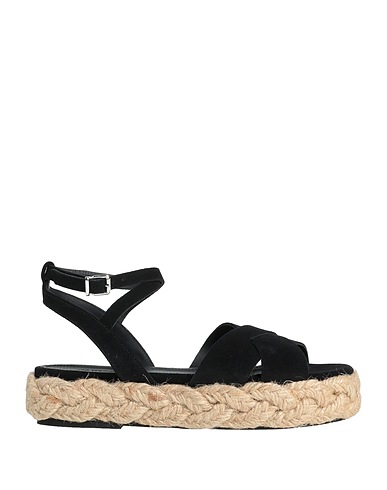 JANET & JANET Espadrillas Nero Pelle