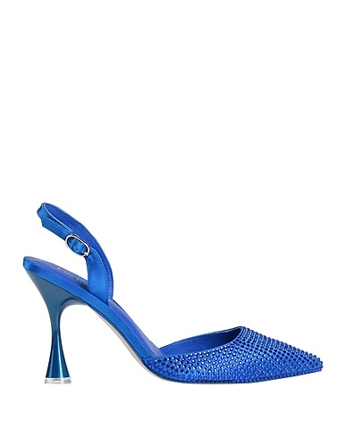 JEFFREY CAMPBELL Décolleté Blu china Fibre tessili
