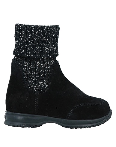 HOGAN Stivaletti Nero Pelle, Fibre tessili