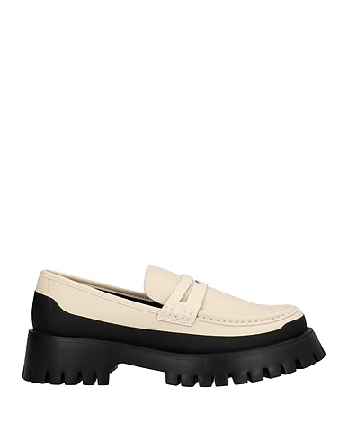 BIBI LOU Loafers Ivory Soft Leather, Other Fibres