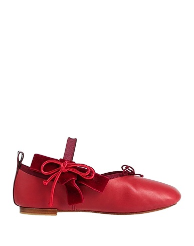 OPÉRA Ballerine Rosso Pelle di agnello, Fibre tessili