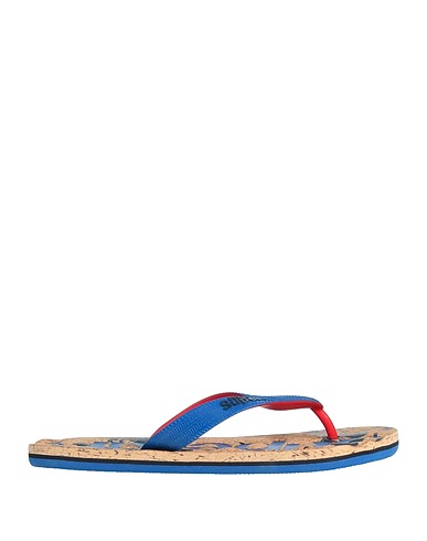 SUPERDRY Flip flops Blue PVC - Polyvinyl chloride, Cork, EVA (Ethylene - Vinyl - Acetate)