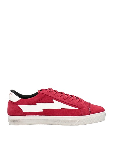 SANYAKO Sneakers Red Leather, Textile fibres