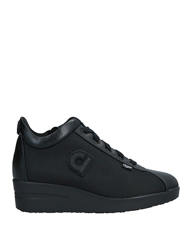 AGILE by RUCOLINE Sneakers Schwarz Leder, Gewebefasern