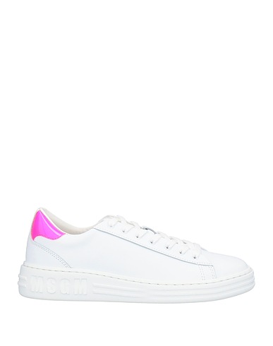 MSGM Sneakers White Soft Leather