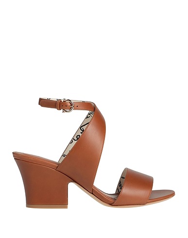 FERRAGAMO Sandals Camel Calfskin