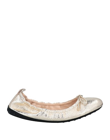 TOD'S Ballerinas Gold Leder