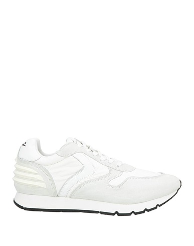 VOILE BLANCHE Sneakers Bianco Pelle di vitello, Fibre tessili