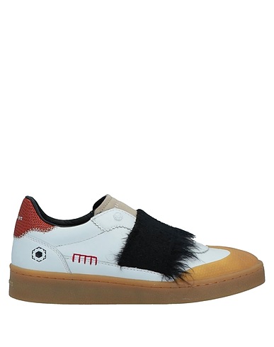 MOACONCEPT Sneakers White Leather, Textile fibres