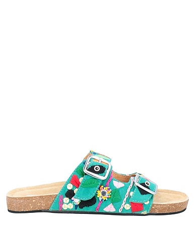 STRATEGIA Sandals Emerald green Textile fibres