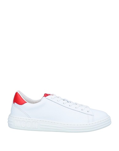 MSGM Sneakers White Soft Leather