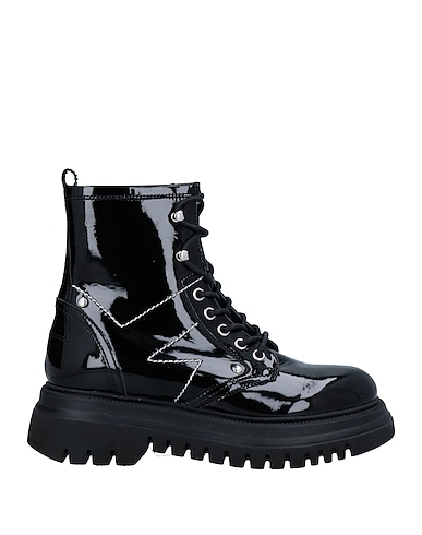 JANET SPORT Ankle boot Black Textile fibers