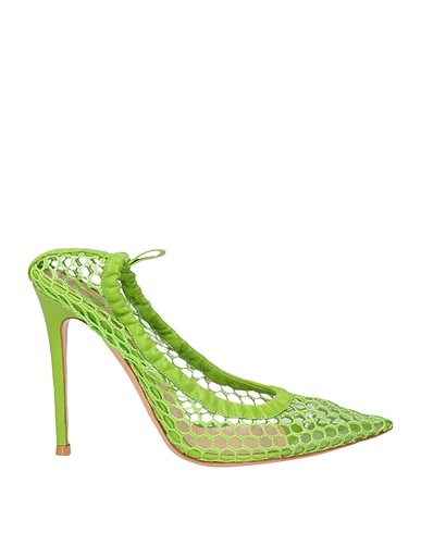 GIANVITO ROSSI Court Green Textile fibres, Leather