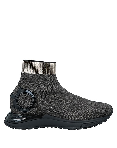 FERRAGAMO Sneakers Black Textile fibers