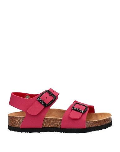 SCHOLL Sandals Burgundy Textile fibres