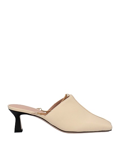 WANDLER Mules and clogs Ivory Lambskin