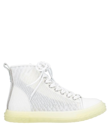 GIUSEPPE ZANOTTI Sneakers White Soft Leather, Textile fibres