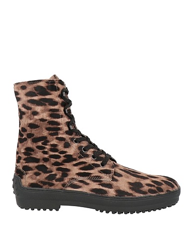 TOD'S Stivaletti Tortora Pelliccia di vitello