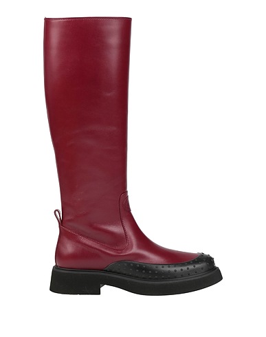 TOD'S Boots Burgundy Soft Leather