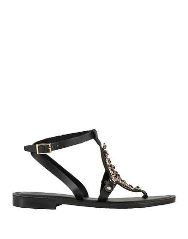 TOSCA BLU Flip flops Black Soft Leather