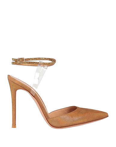 GIANVITO ROSSI Pump Khaki Leather, PVC - Polyvinyl chloride