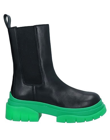 ASH Ankle boot Black Soft Leather, Elastic fibres