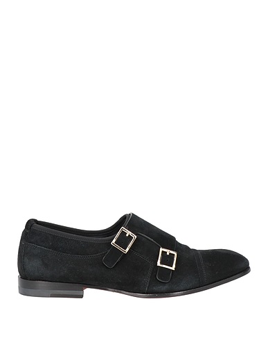SANTONI Loafers Black Soft Leather