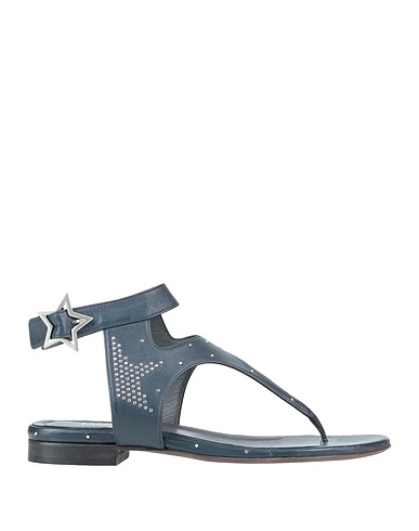 LORENA ANTONIAZZI Flip flops Midnight blue Soft Leather