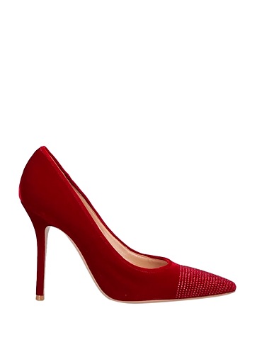 GIANVITO ROSSI Pumps Rot Gewebefasern
