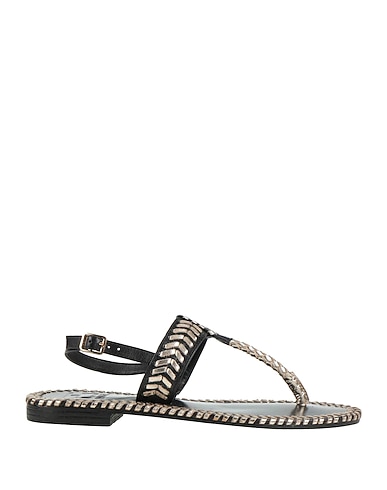 HADEL Flip flops Black Leather