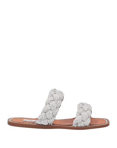 STEVE MADDEN Sandals Silver Textile fibers