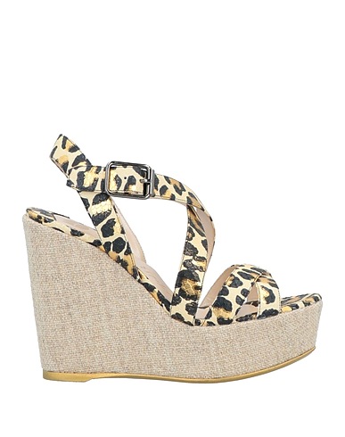 ERNESTO ESPOSITO Sandali Beige Fibre tessili