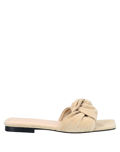 BY FAR Sandals Beige Leather